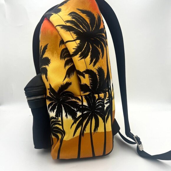 Brand New Saint Laurent Hunting Palm Tree Sunset Nylon Backpack - Picture 7 of 9